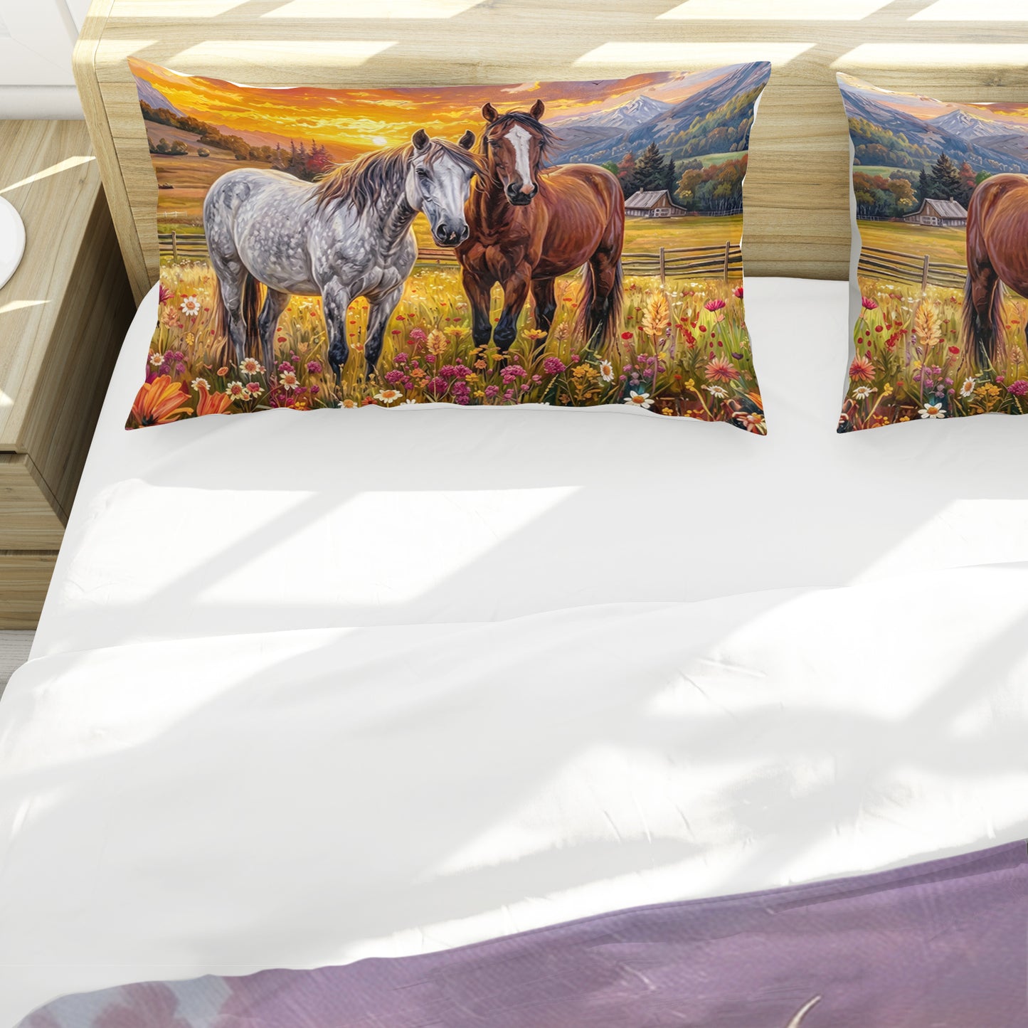 Friendly Horses Duvet Cover Set
