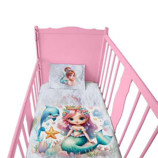 Friendly Mermaid Cot Set