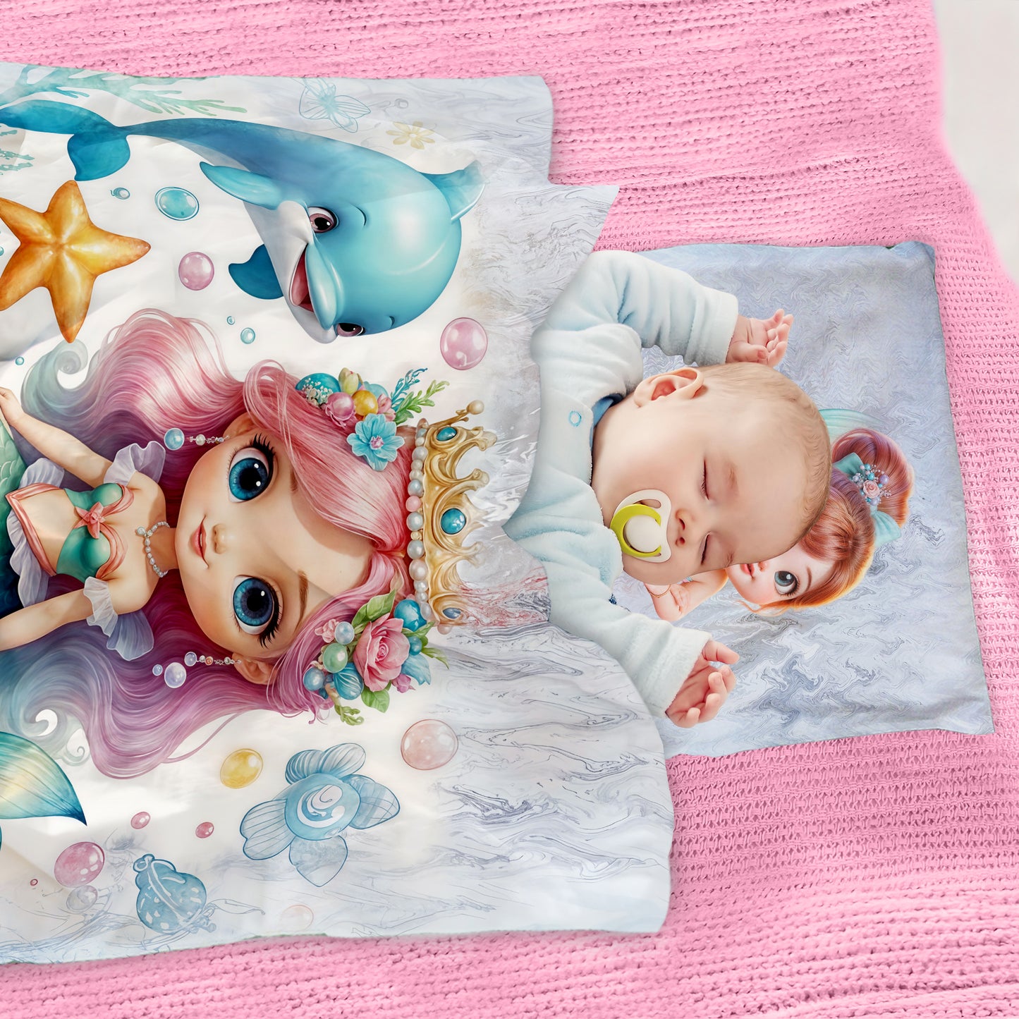 Friendly Mermaid Cot Set
