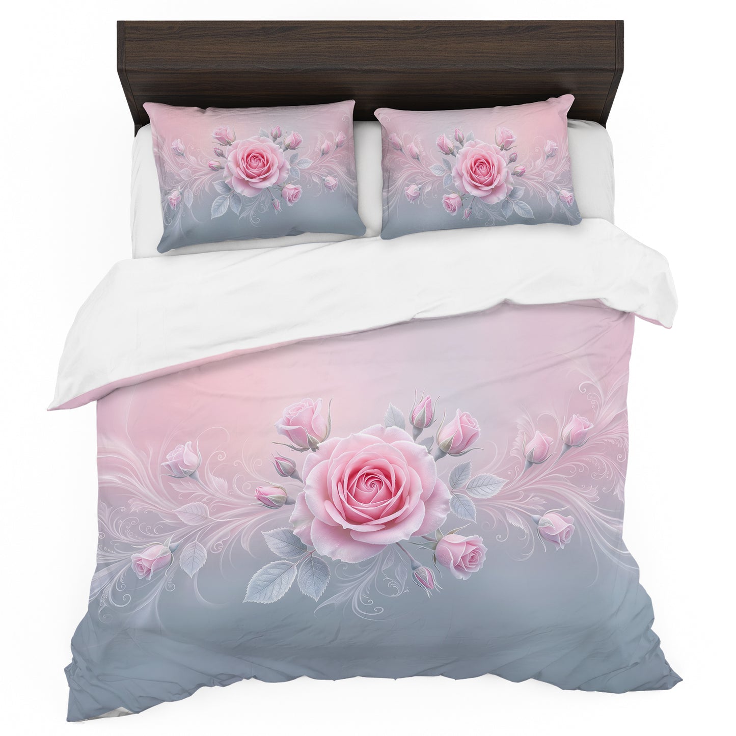 Frosted Rose Blush Duvet Cover Set