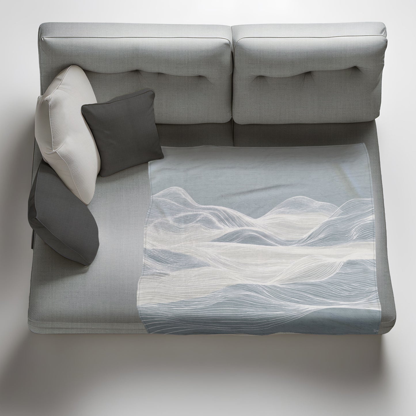 Frosted Waves Light Weight Fleece Blanket by Wikus Schalkwyk