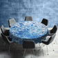 Frozen Blue Mandala Round Tablecloth