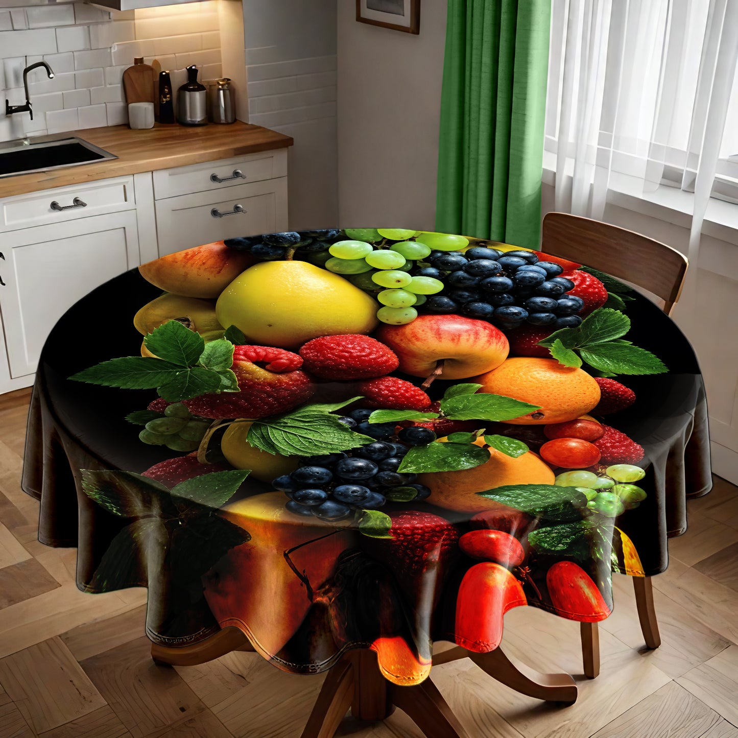 Fruit Basket Round Tablecloth
