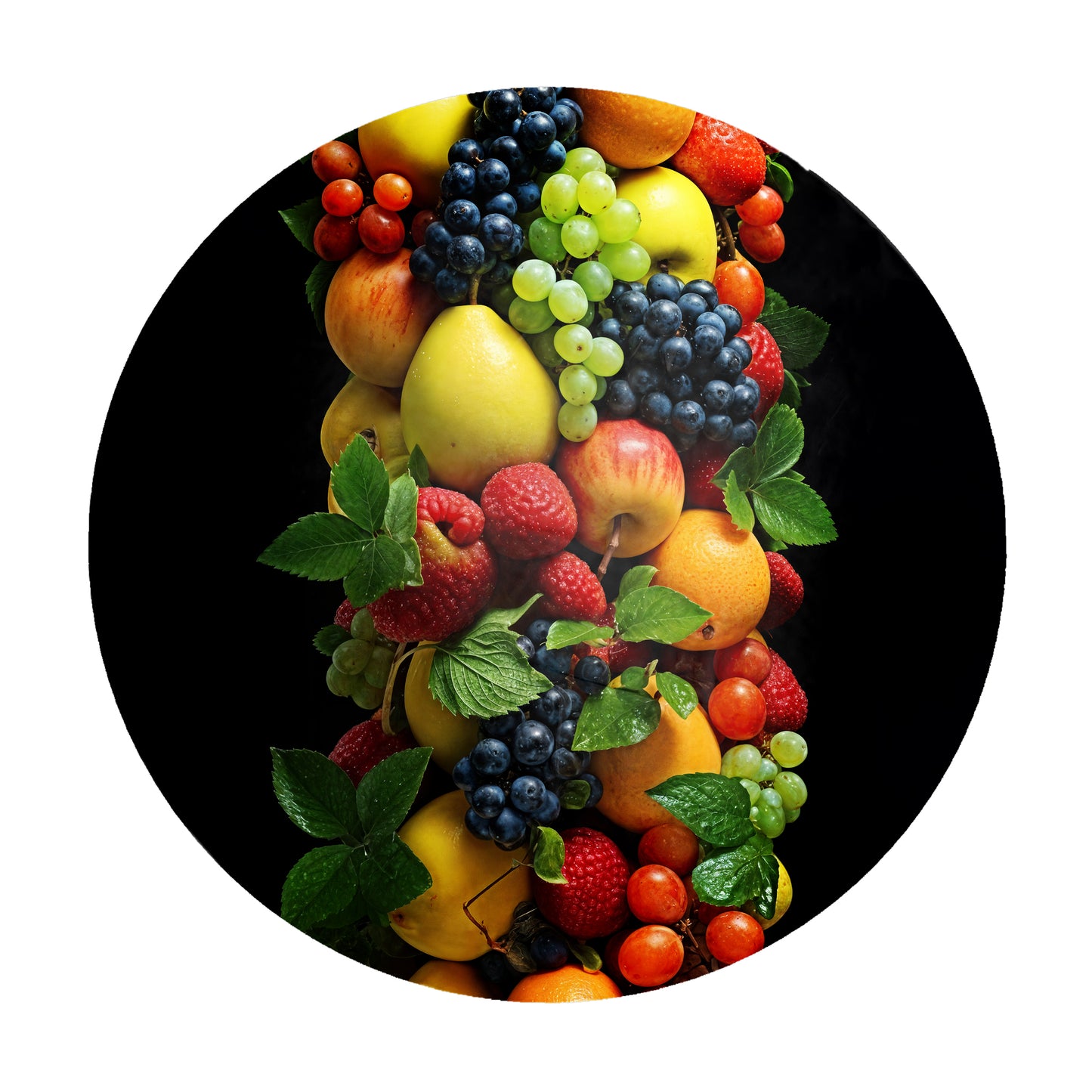 Fruit Basket Round Tablecloth