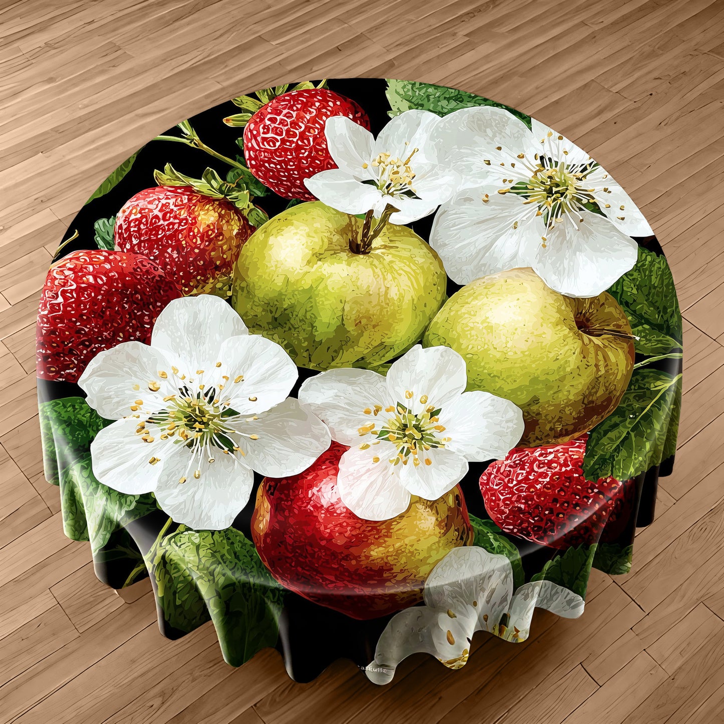 Fruity Harvest Round Tablecloth by Wikus Schalkwyk