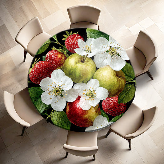 Fruity Harvest Round Tablecloth by Wikus Schalkwyk