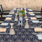 Fur Elise Pattern on Dark Background 3m Rectangle Tablecloth