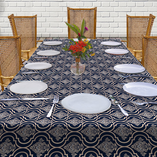 Fur Elise Pattern on Dark Background 3m Rectangle Tablecloth