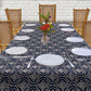 Fur Elise Pattern on Dark Background 3m Rectangle Tablecloth
