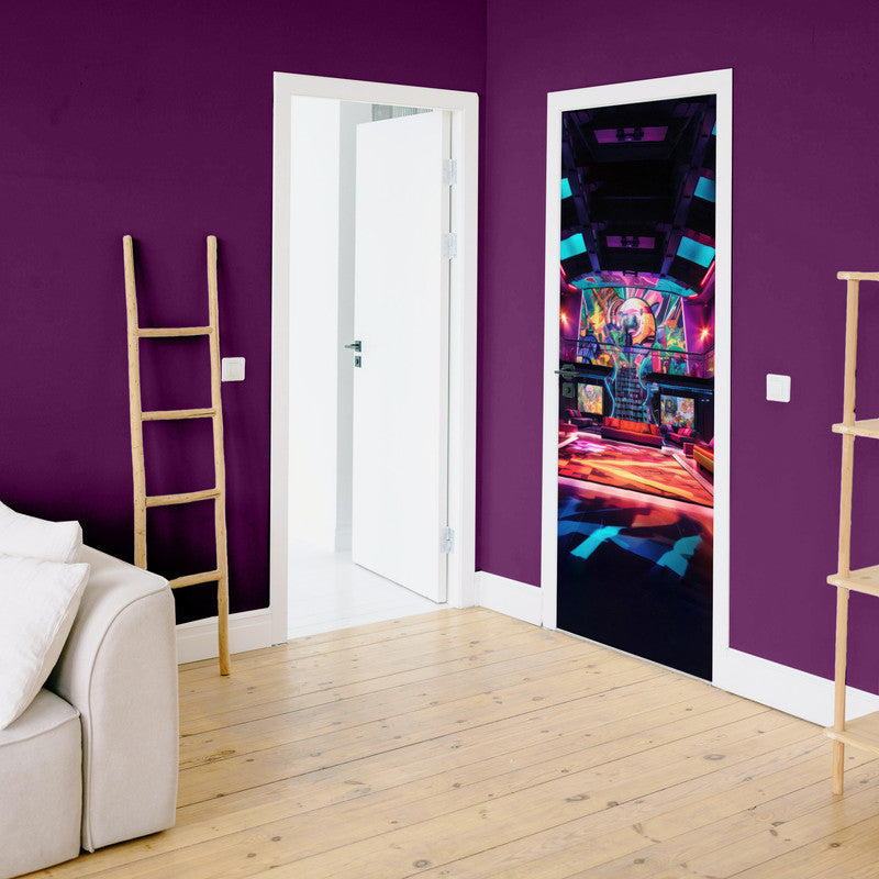 Futuristic Gaming Room Door Decoupage