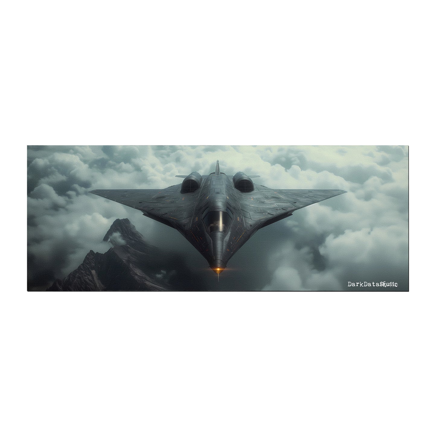 Futuristic Fighter Plane by Wikus Schalkwyk Large Desk Pad