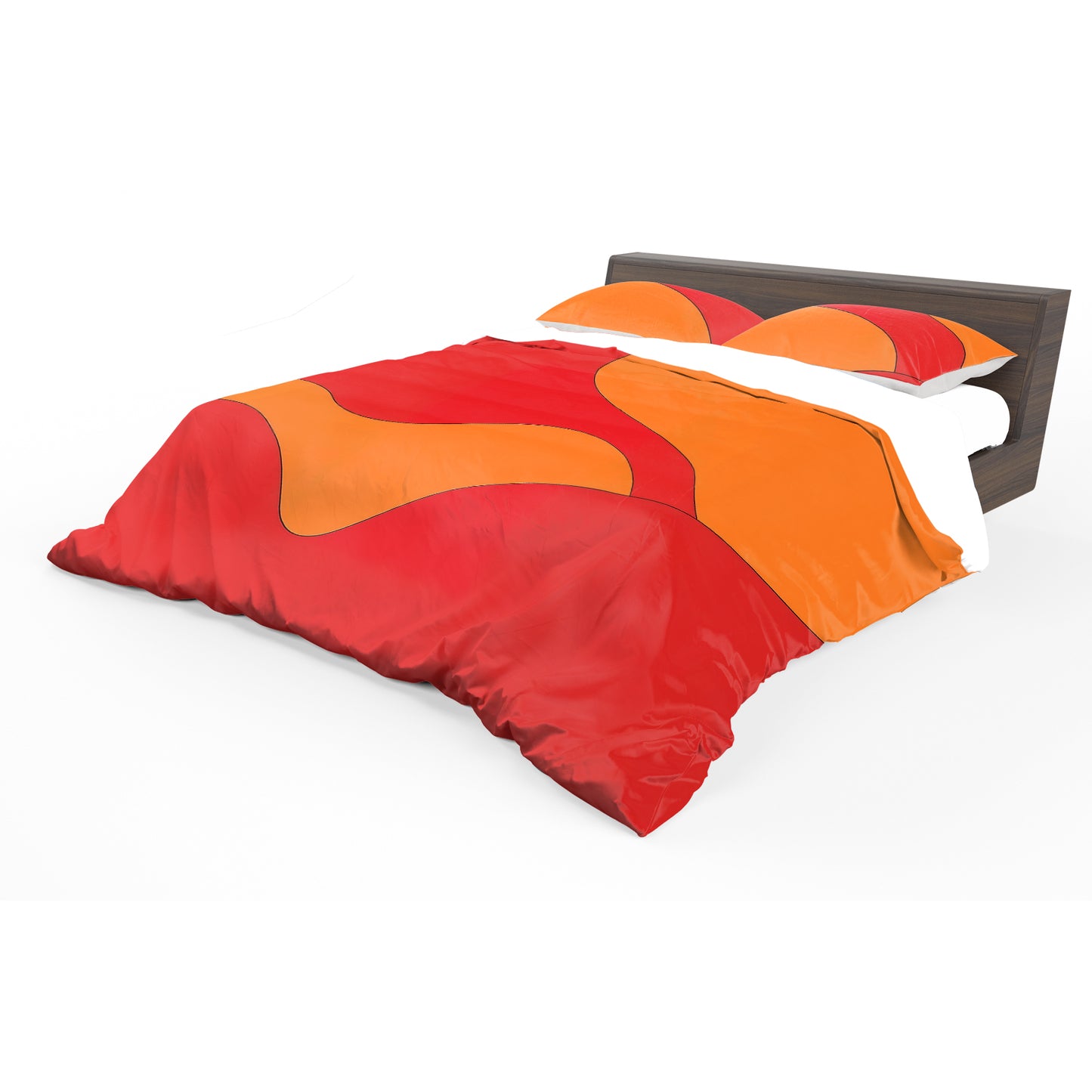 Futuristic Red Design Duvet Cover Set