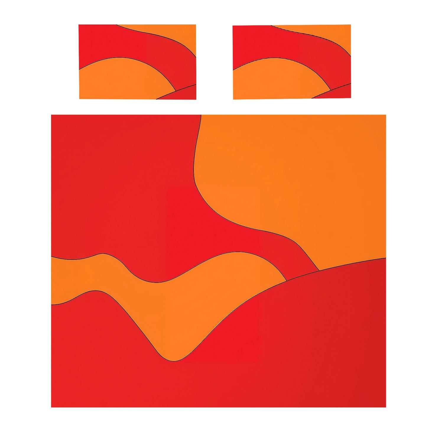Futuristic Red Design Duvet Cover Set