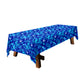 Futuristic Shapes on Blue Background 3m Rectangle Tablecloth