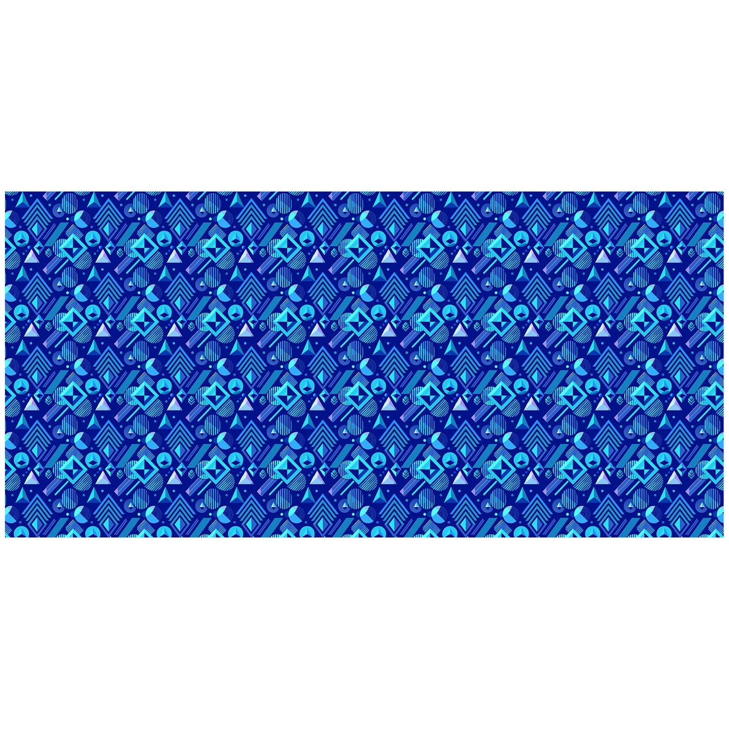 Futuristic Shapes on Blue Background 3m Rectangle Tablecloth