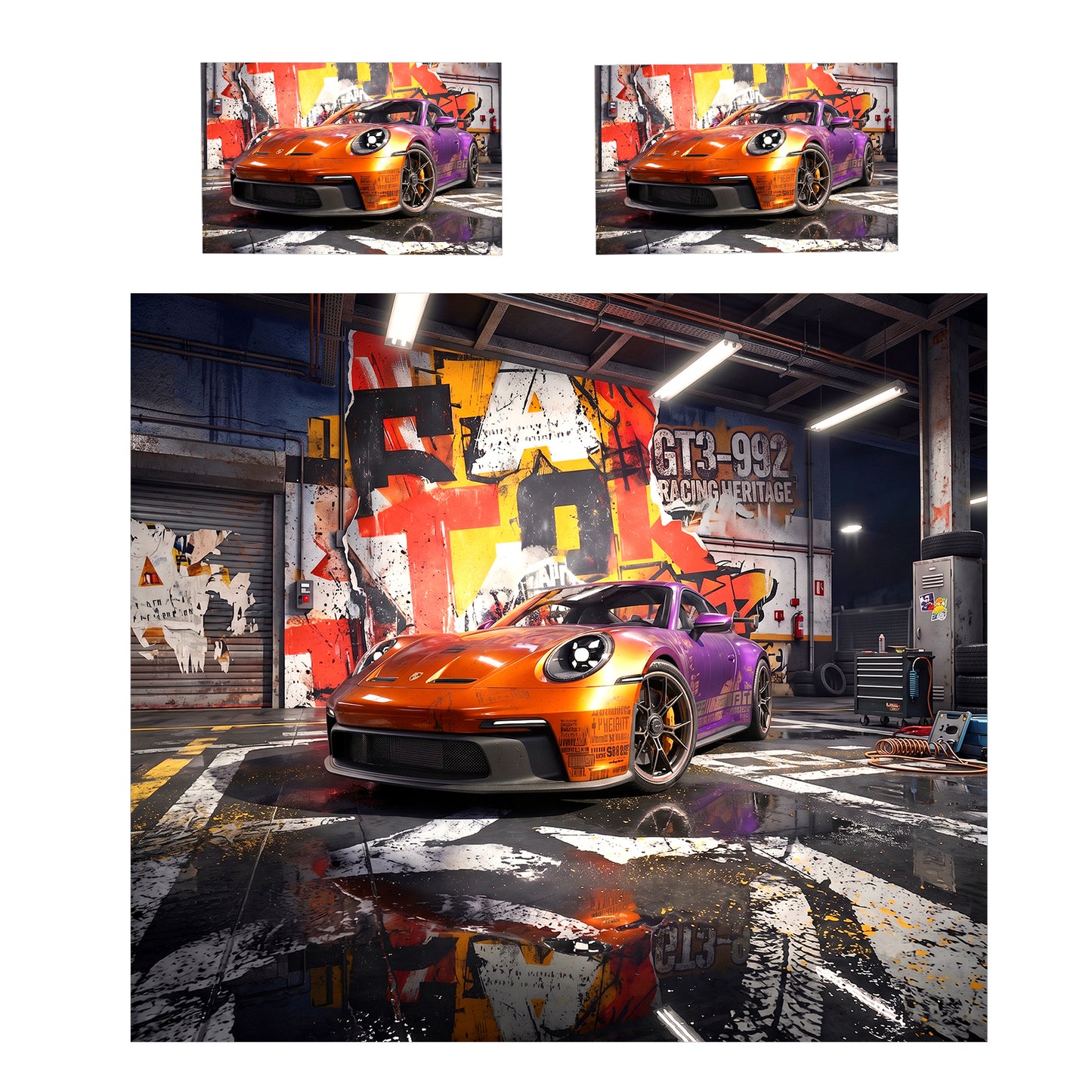 GT3-992 Racing Heritage Duvet Cover Set