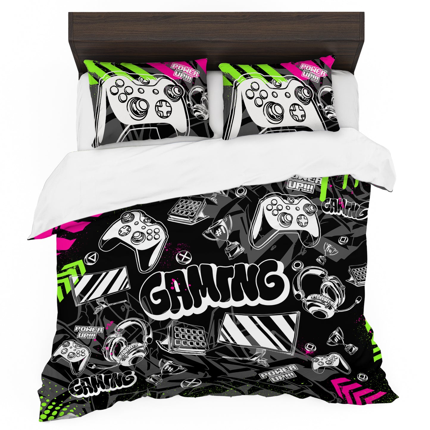 Gaming Cyber Arcade Kids Duvet Cover Set