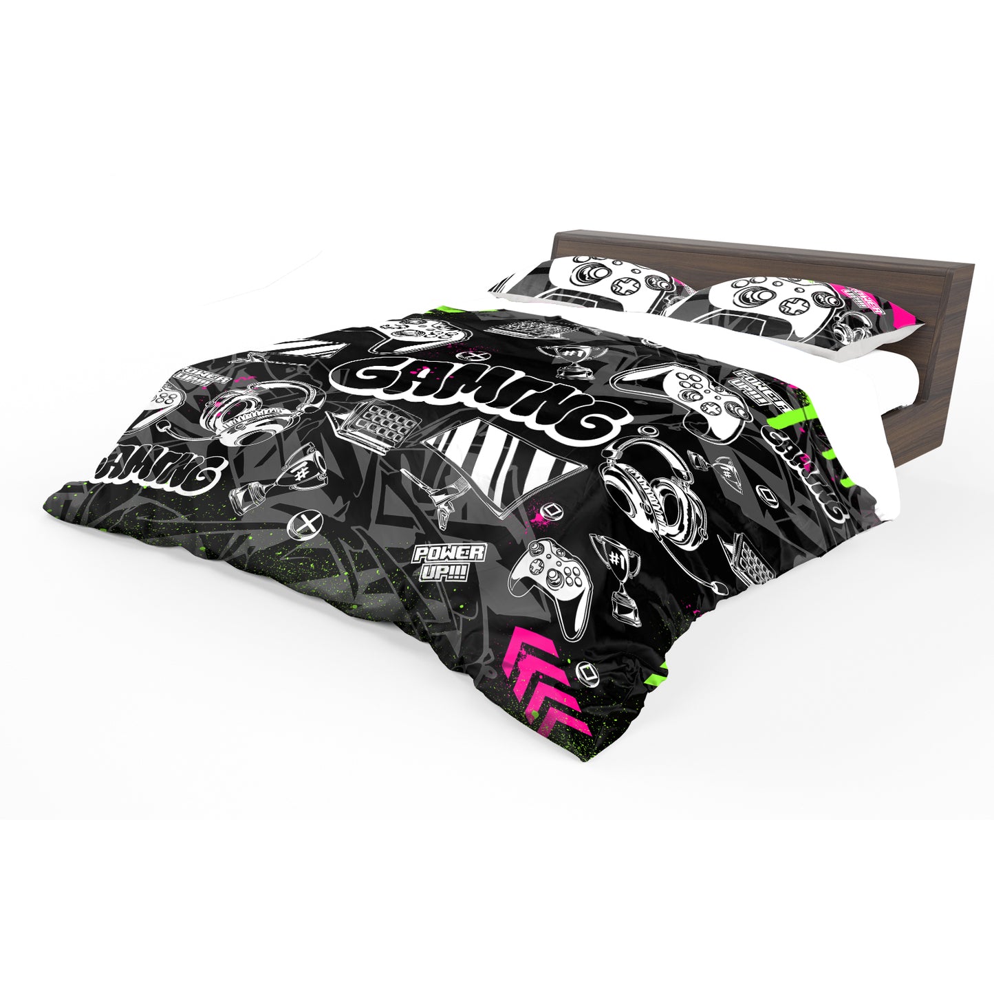 Gaming Cyber Arcade Kids Duvet Cover Set