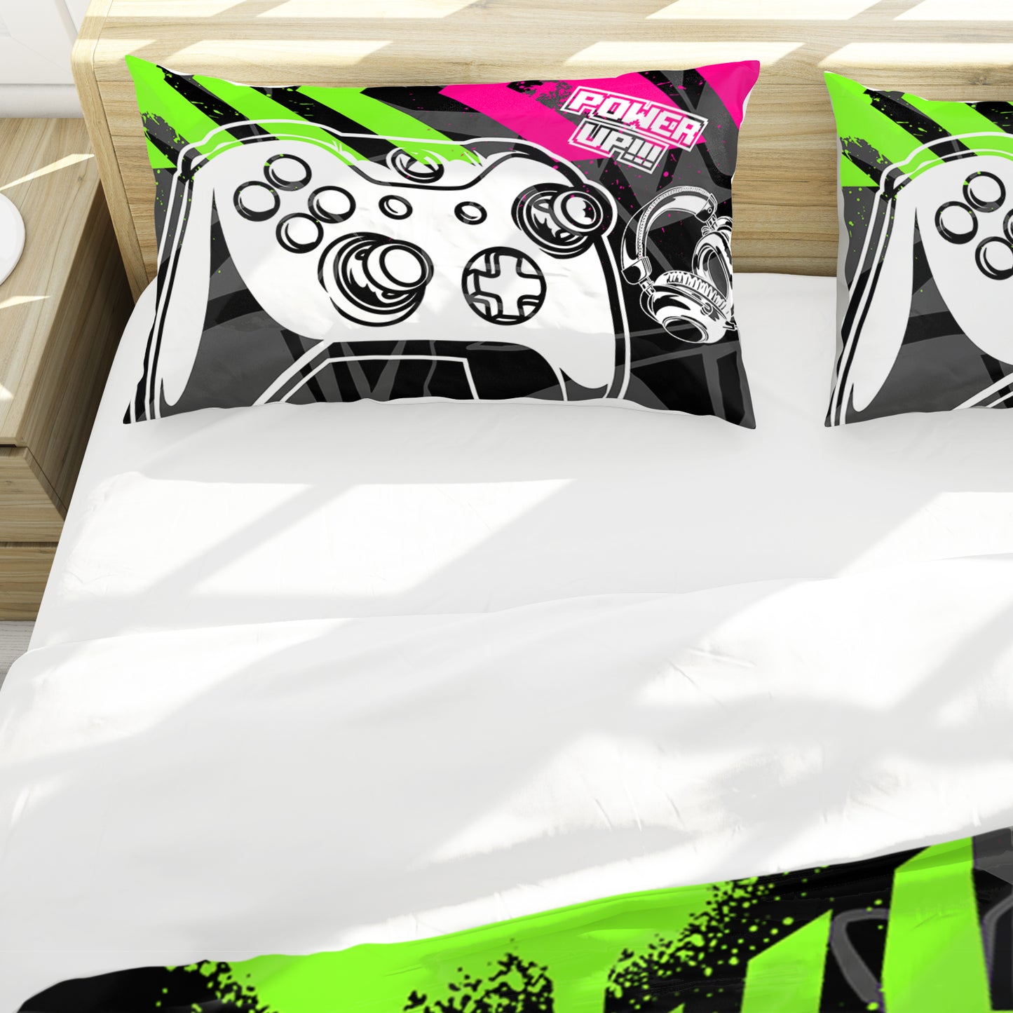 Gaming Cyber Arcade Kids Duvet Cover Set