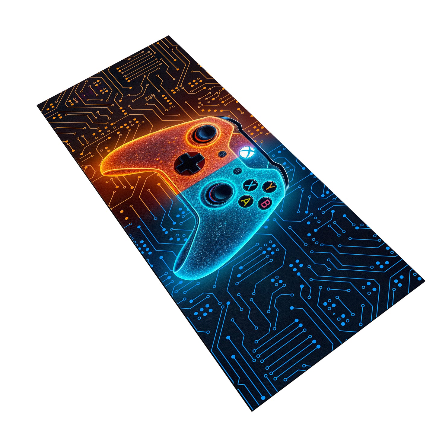 Gaming Orange & Blue Desk Pad