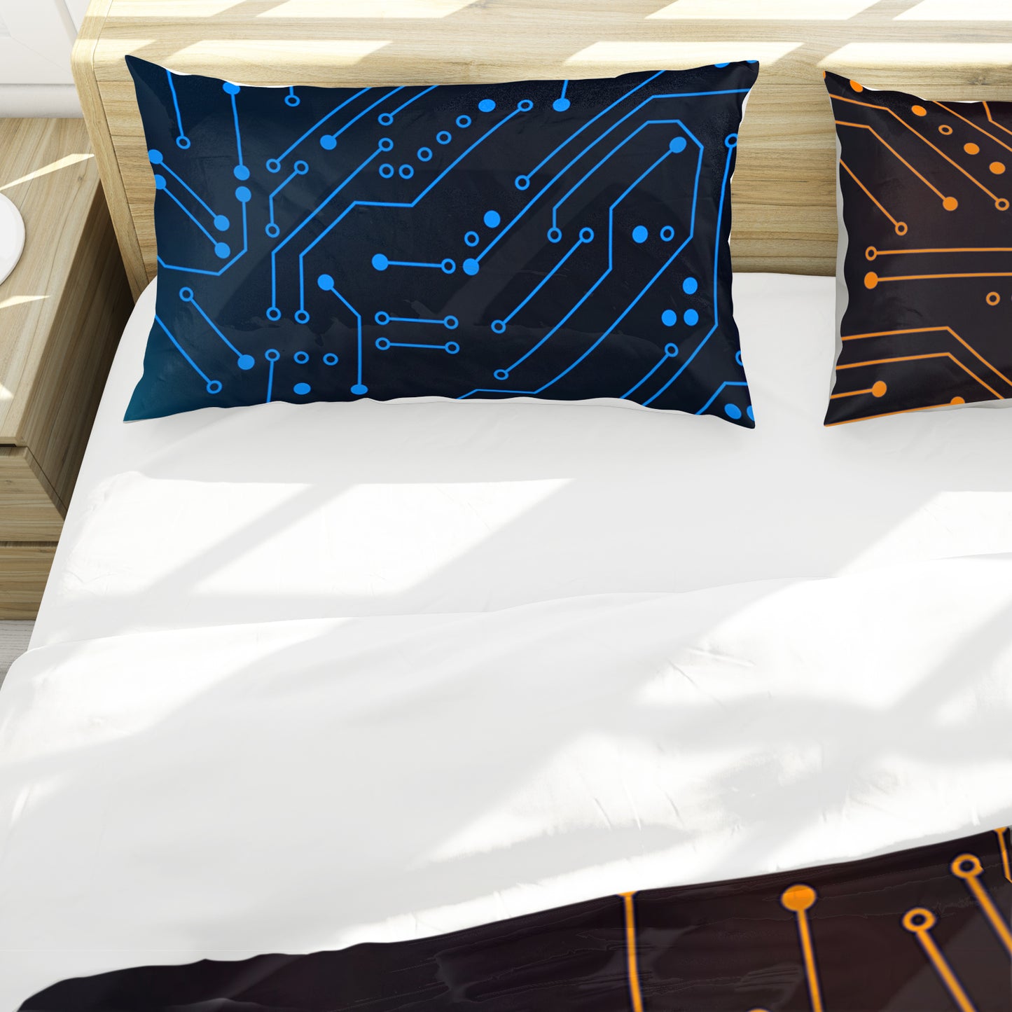 Gaming Orange & Blue Duvet Cover Set