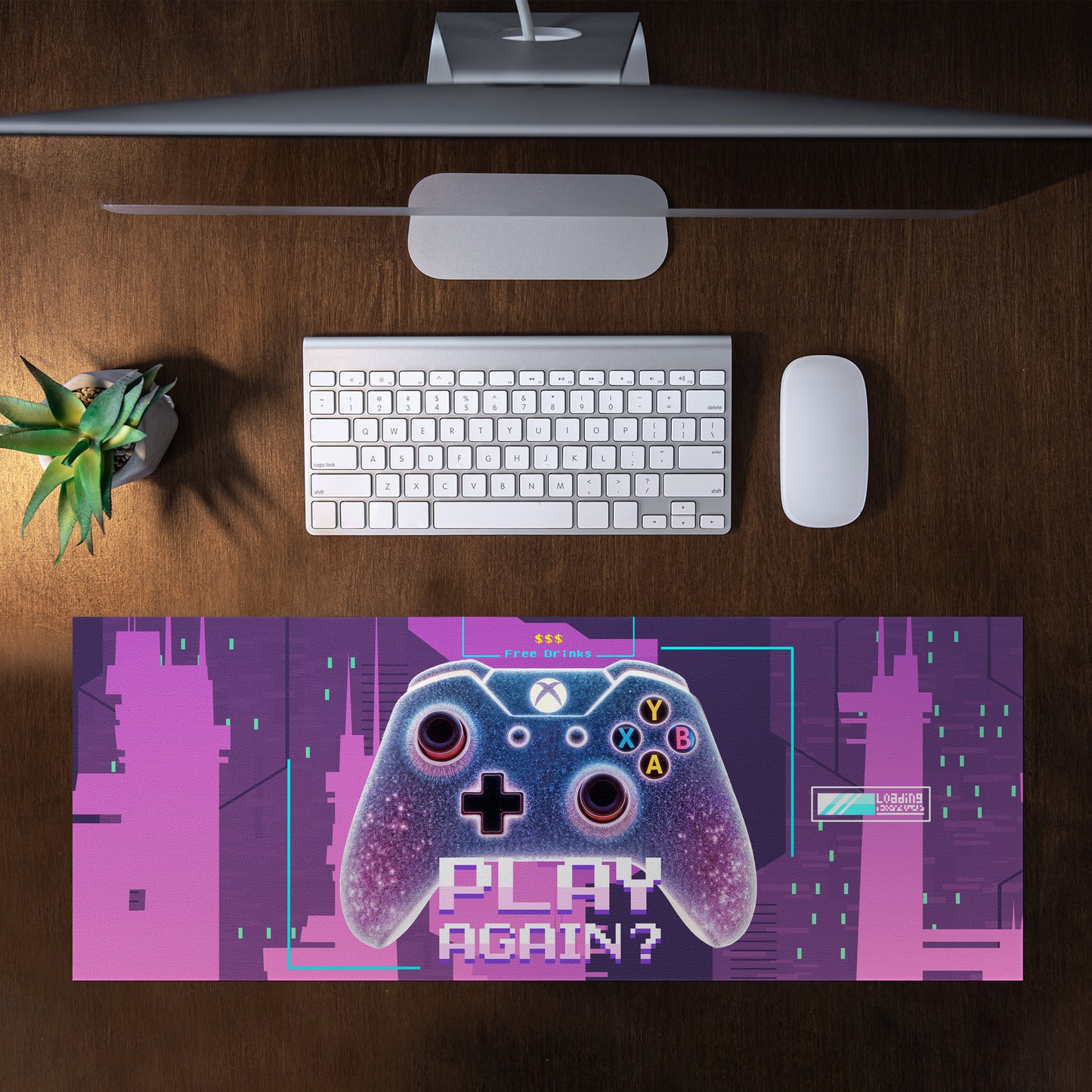 Gaming Play Again Desk Pad