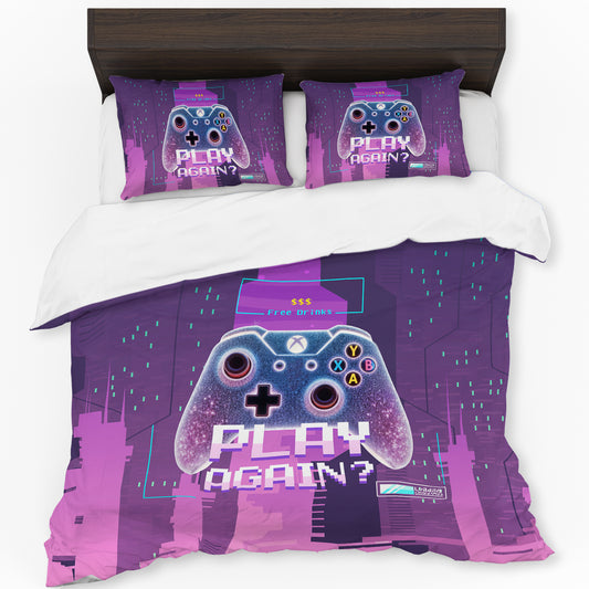 Gaming Play Again Duvet Cover Set