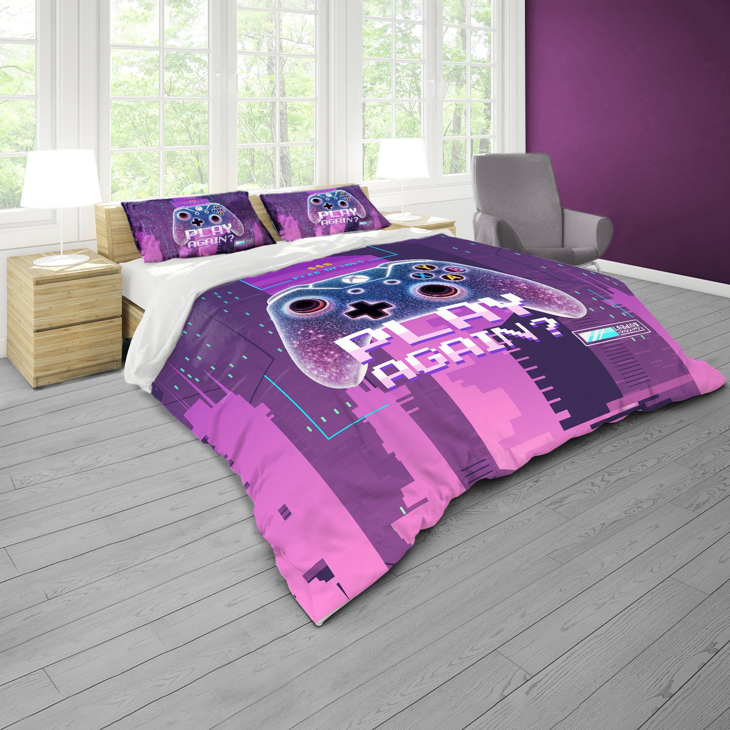 Gaming Play Again Duvet Cover Set