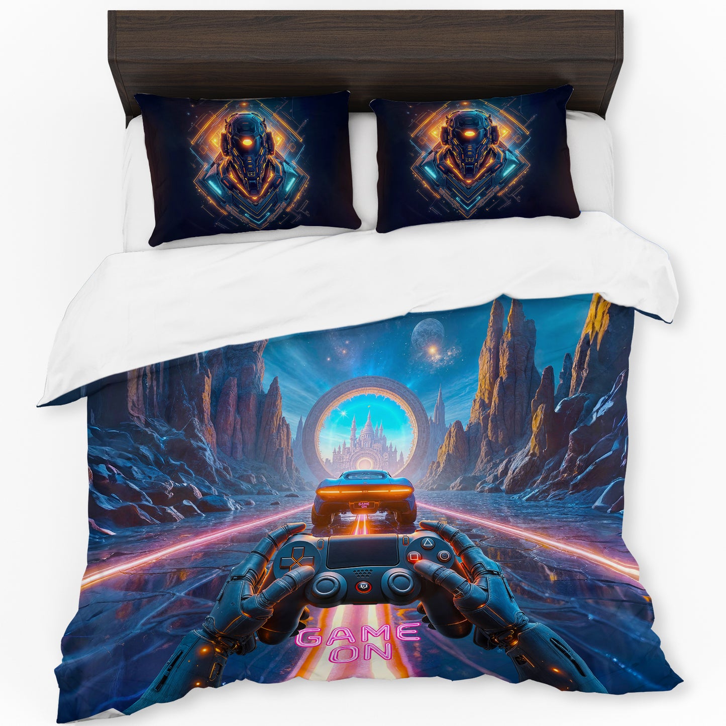 Gaming Race Simulator Duvet Cover Set