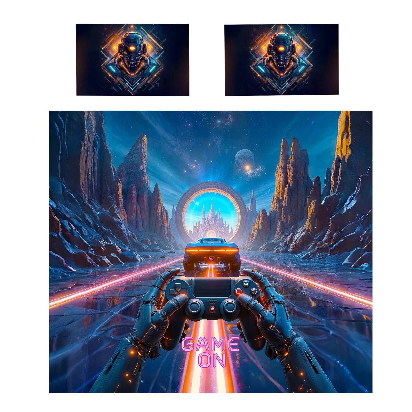 Gaming Race Simulator Duvet Cover Set