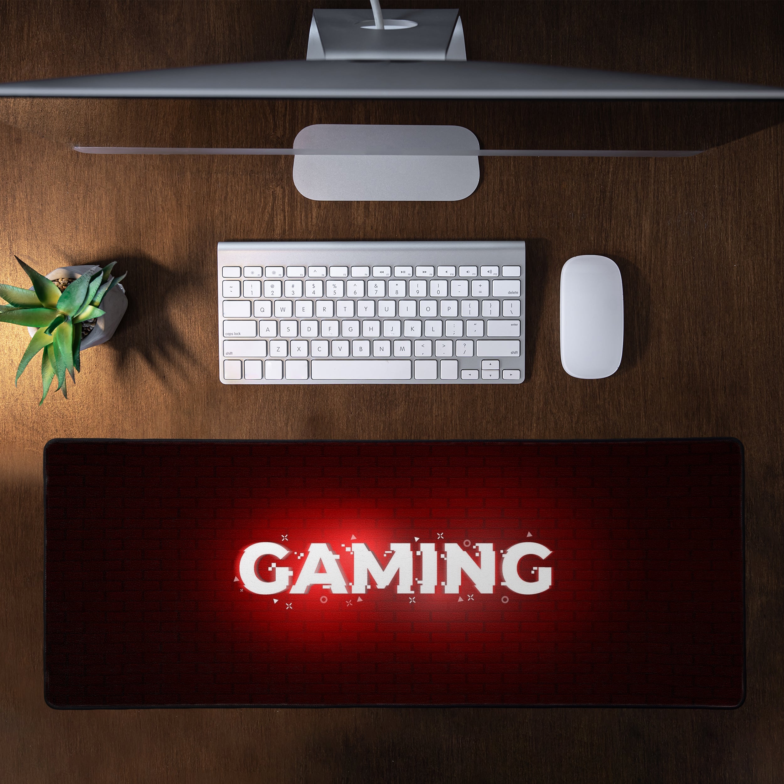 Red Gaming Large Desk Pad – Print with Passion Decor