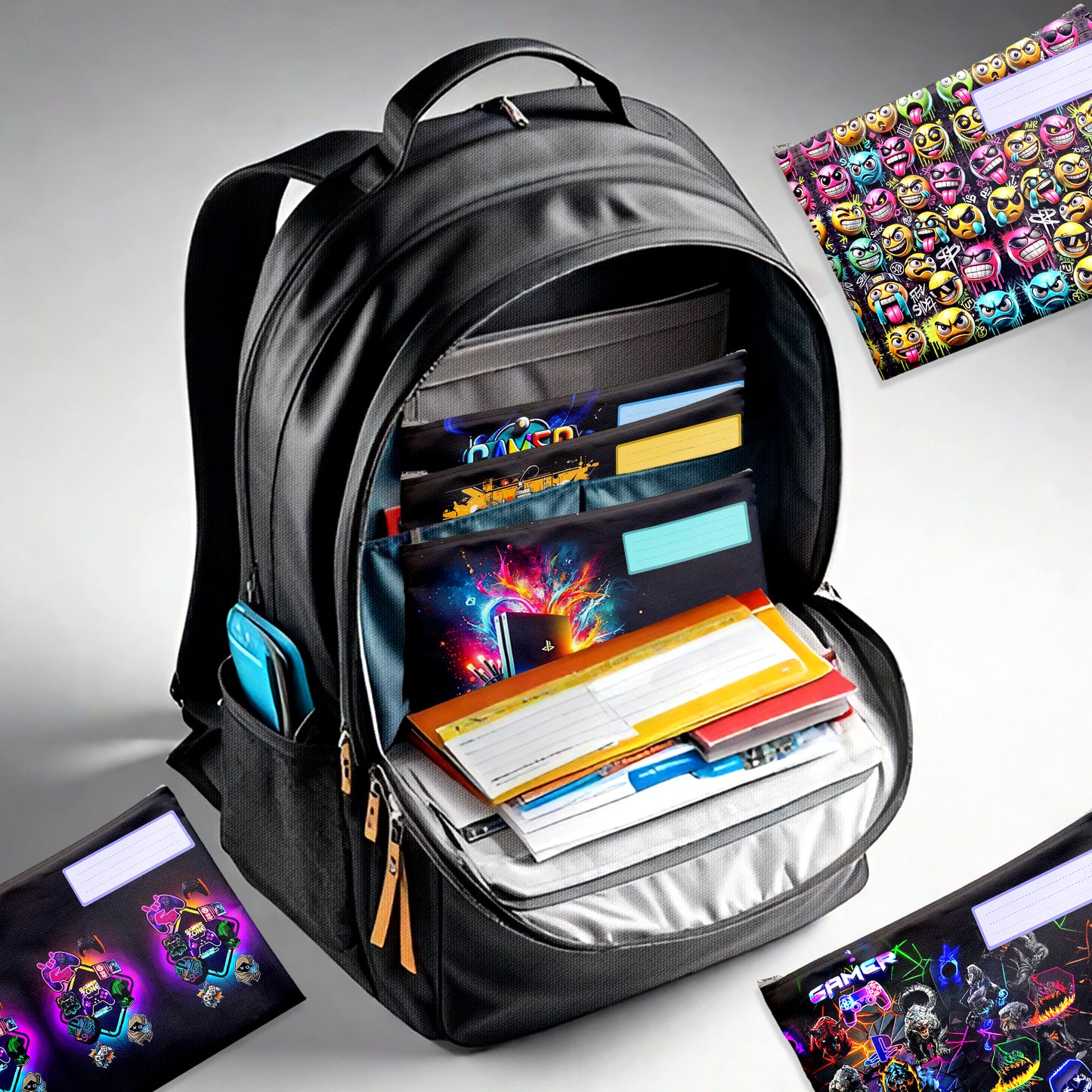 Gaming Subject Savvy Book Bags Set of 6