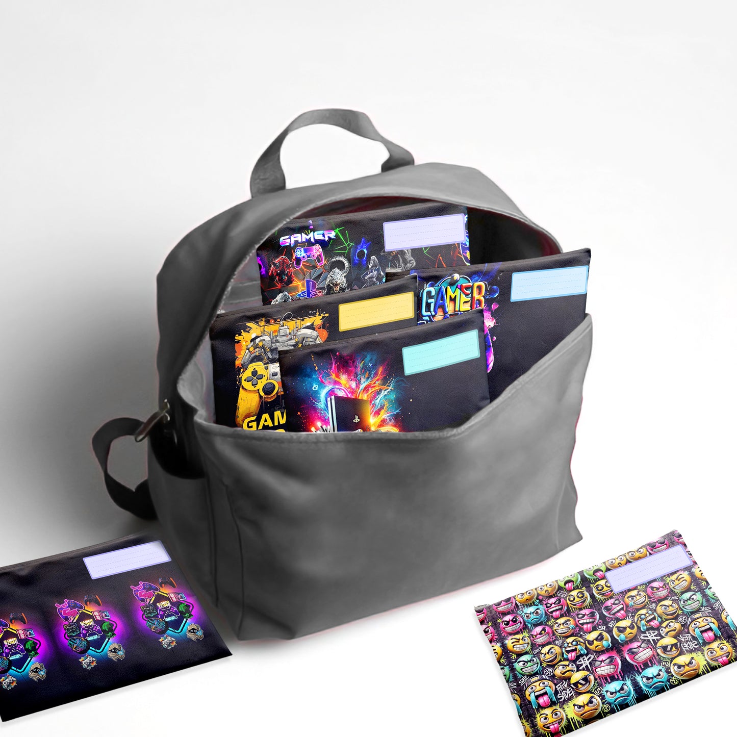 Gaming Subject Savvy Book Bags Set of 6