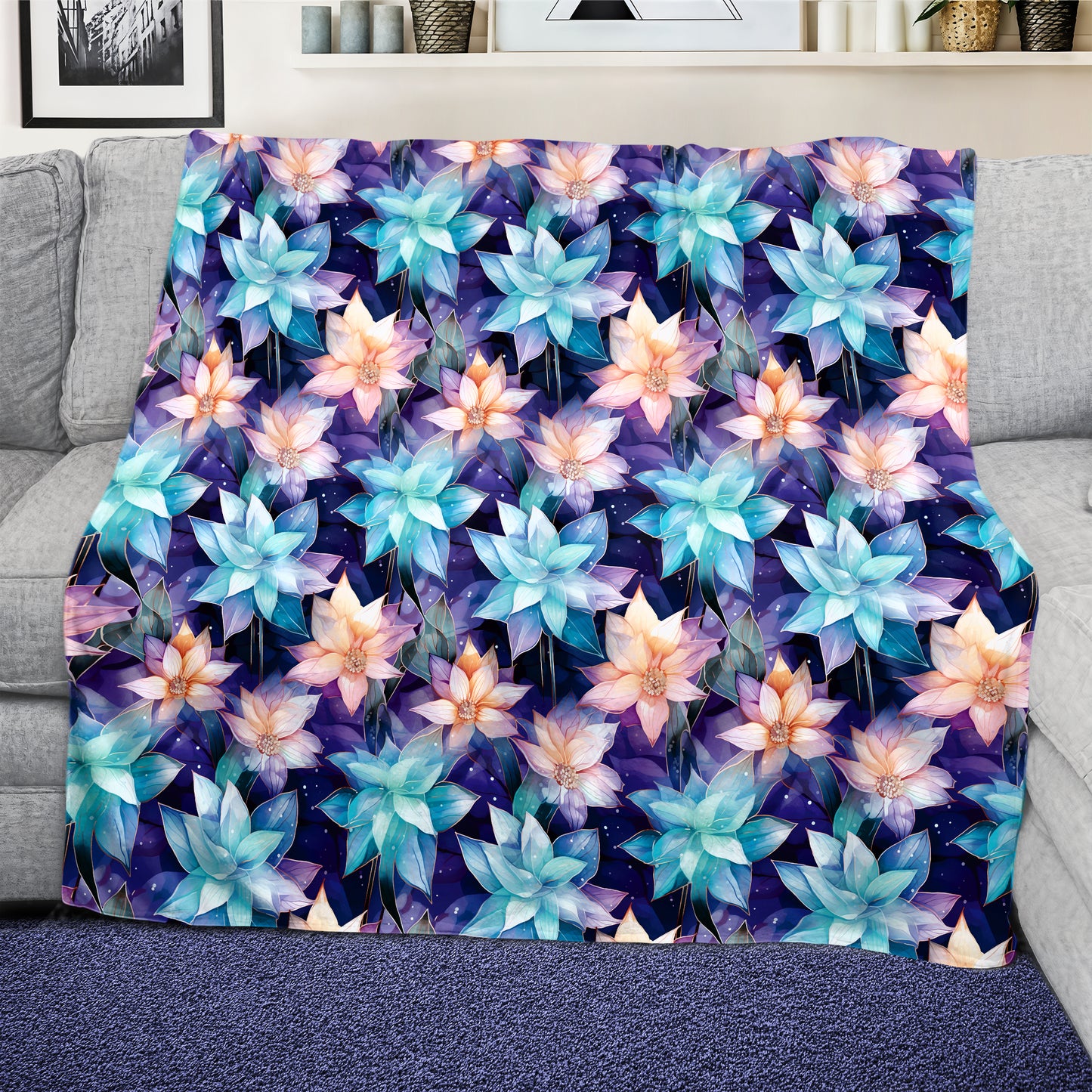 Garden Stars Light Weight Fleece Blanket