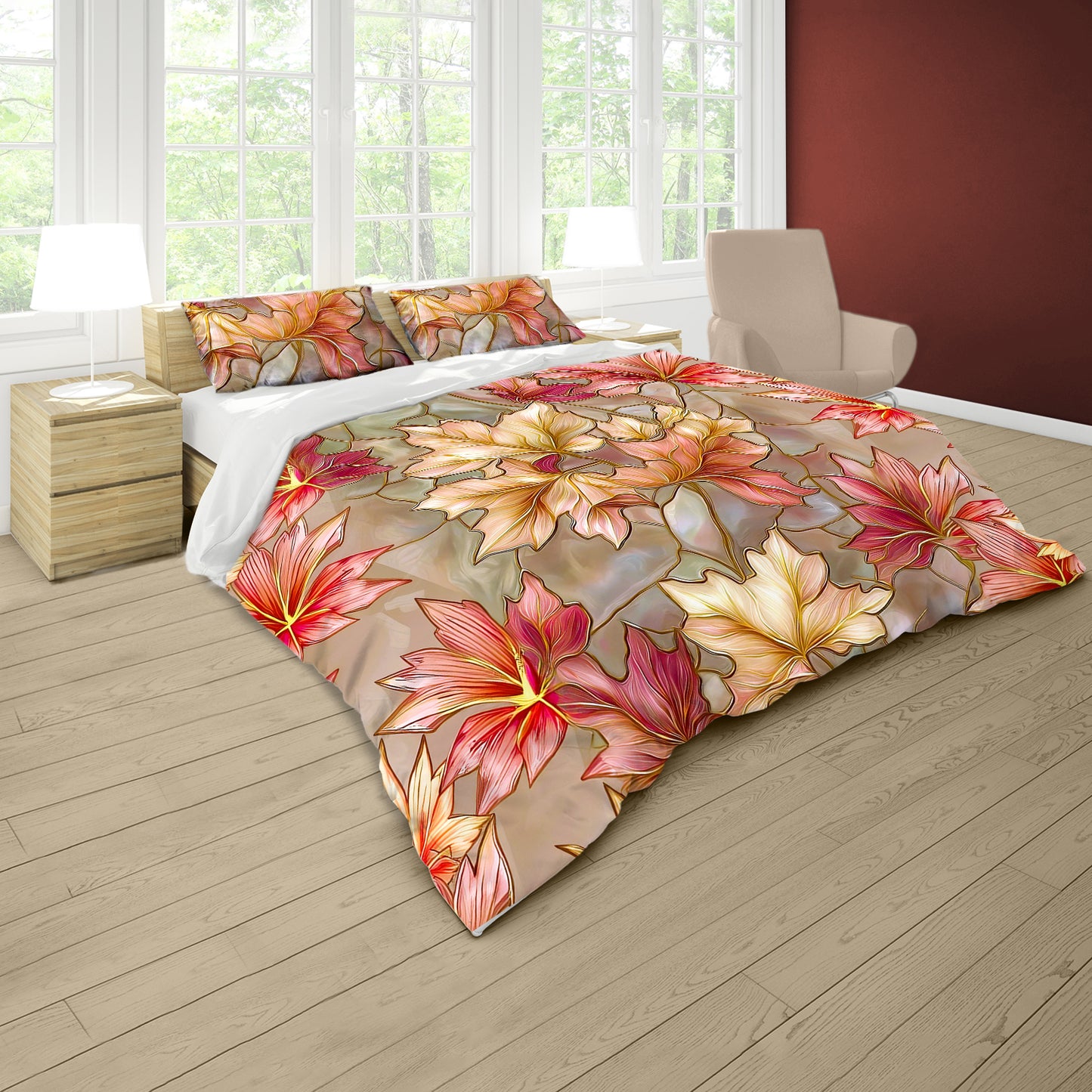 Gentle Autumn Foliage Duvet Cover Set