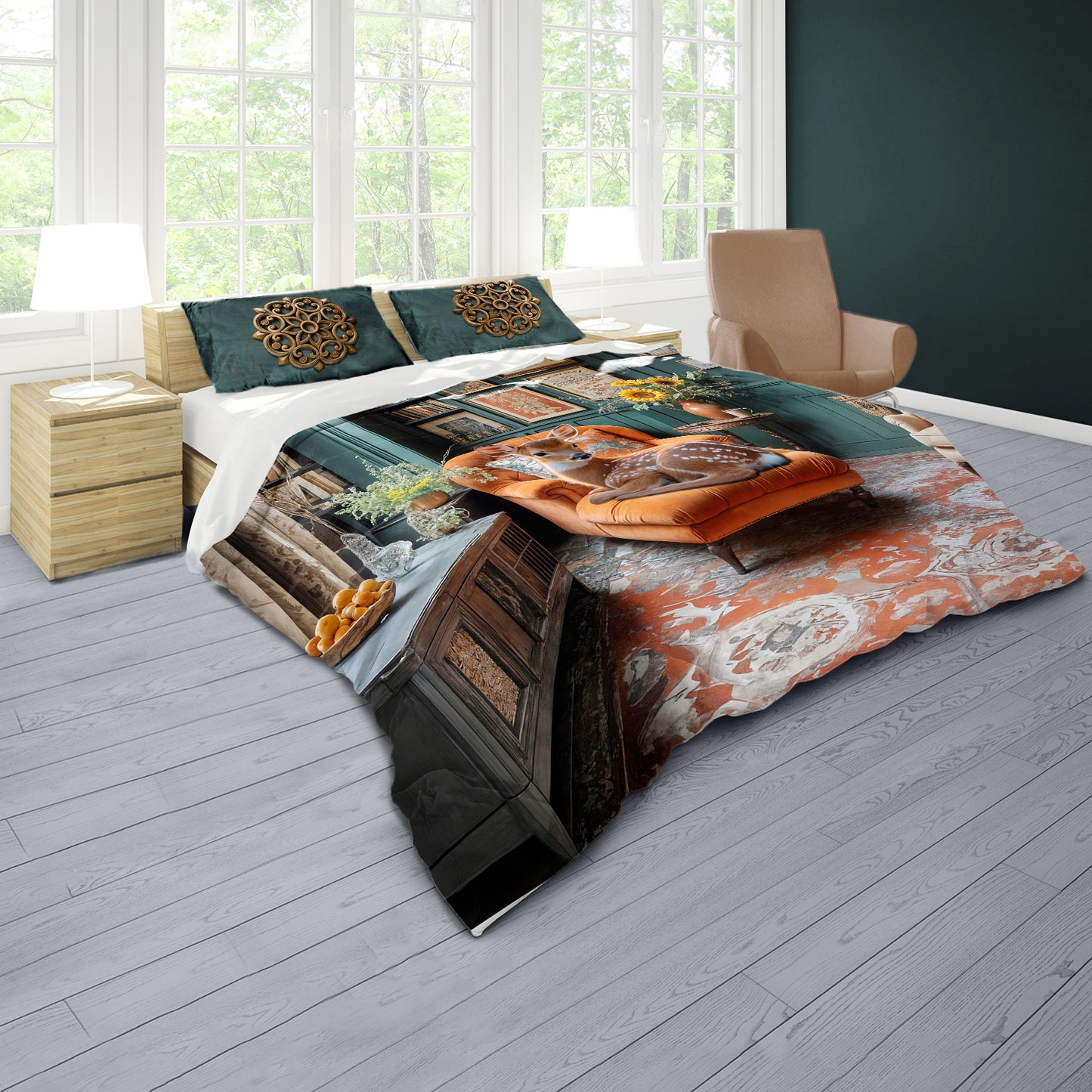 Gentle Fawn Duvet Cover Set