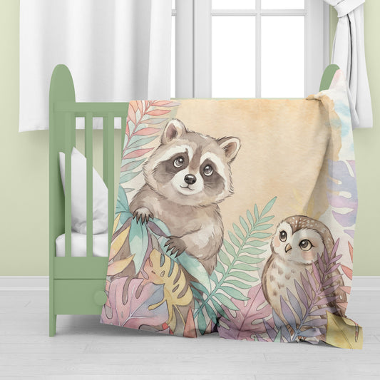 Gentle Forest Friends Baby Fleece Blanket