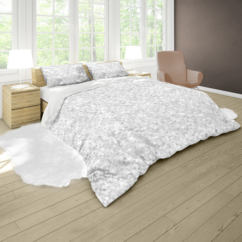 Geometric White Tiles Duvet Cover Set