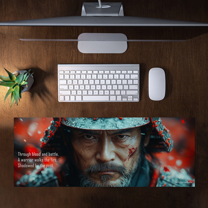 Ghost Of The Shogun Large Desk Pad by Wikus Schalkwyk
