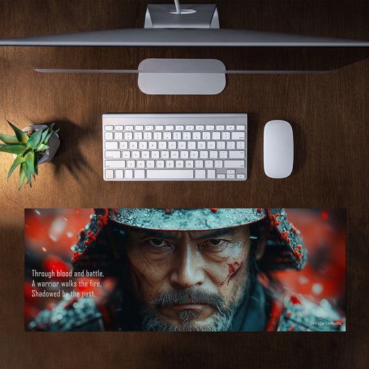 Ghost Of The Shogun Large Desk Pad by Wikus Schalkwyk