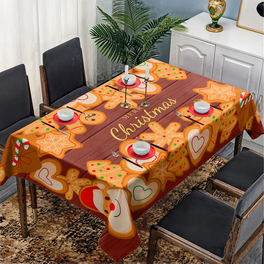 Gingerbread Christmas Rectangle Tablecloth