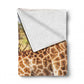 Giraffe Single Light Weight Fleece Blanket by Fanie Heymans