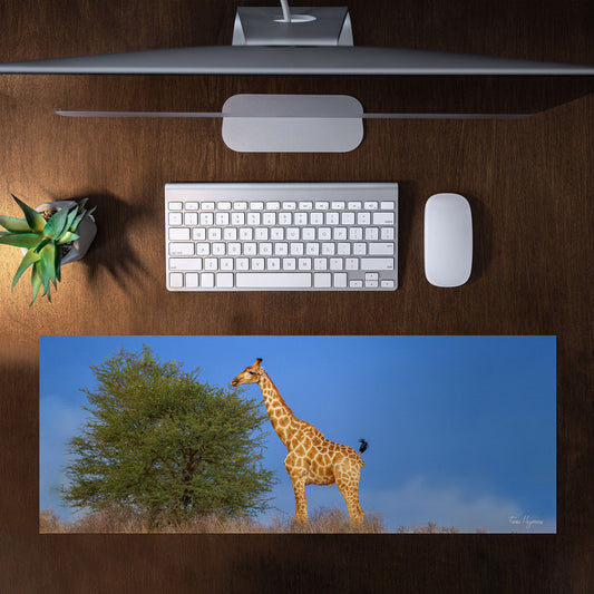 Giraffe on Horizon Desk Pad by Fanie Heymans