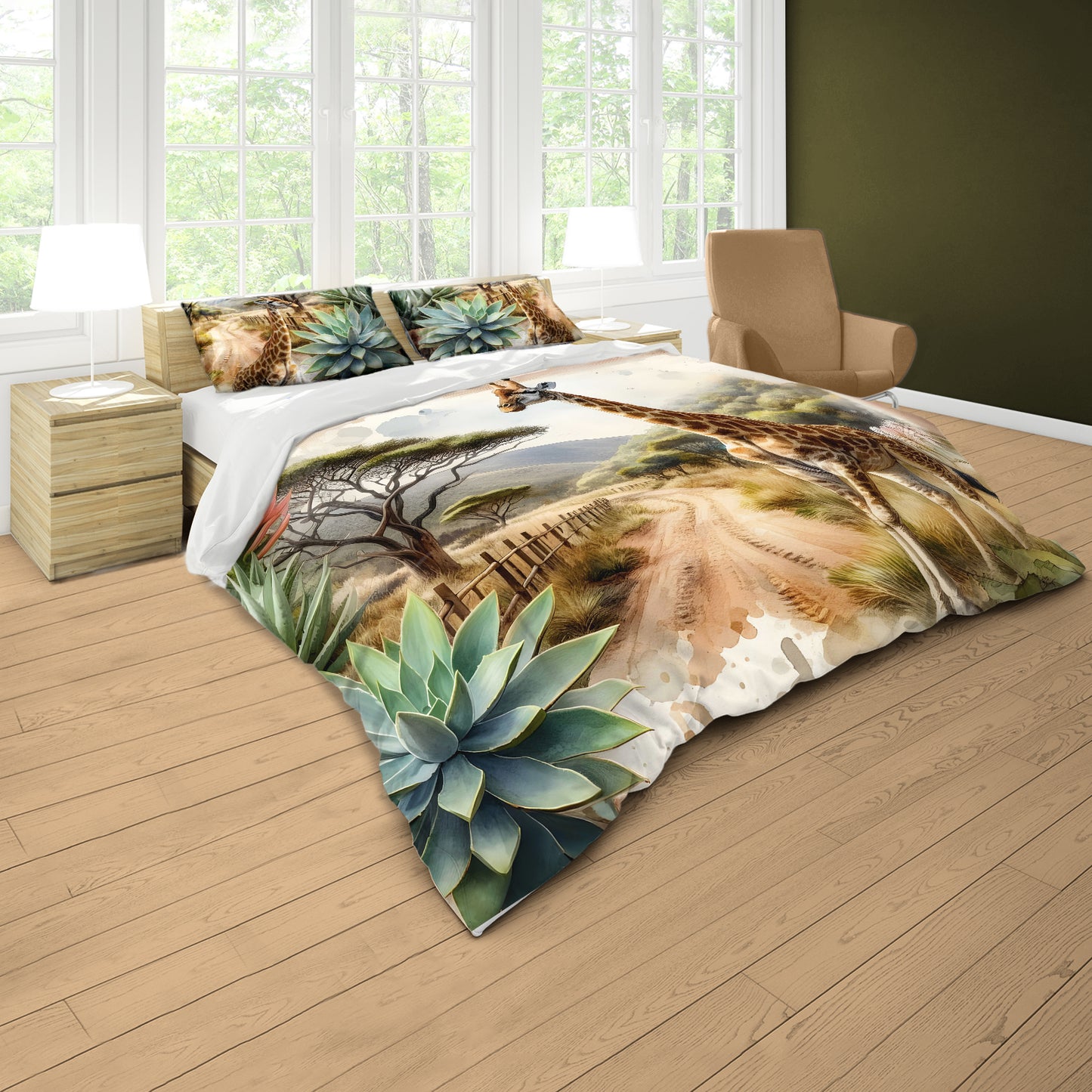 Giraffe Male Duvet Cover Set