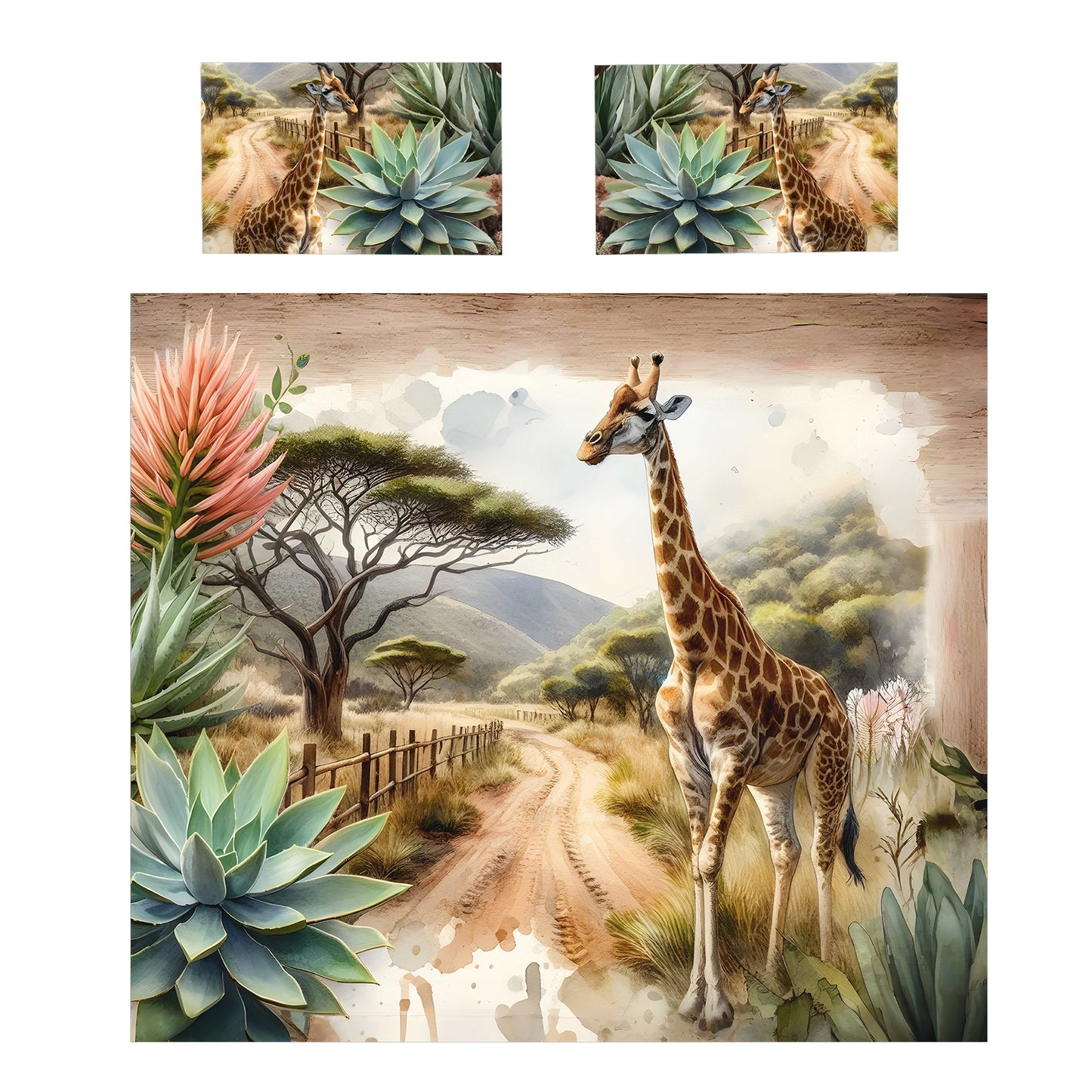 Giraffe Male Duvet Cover Set