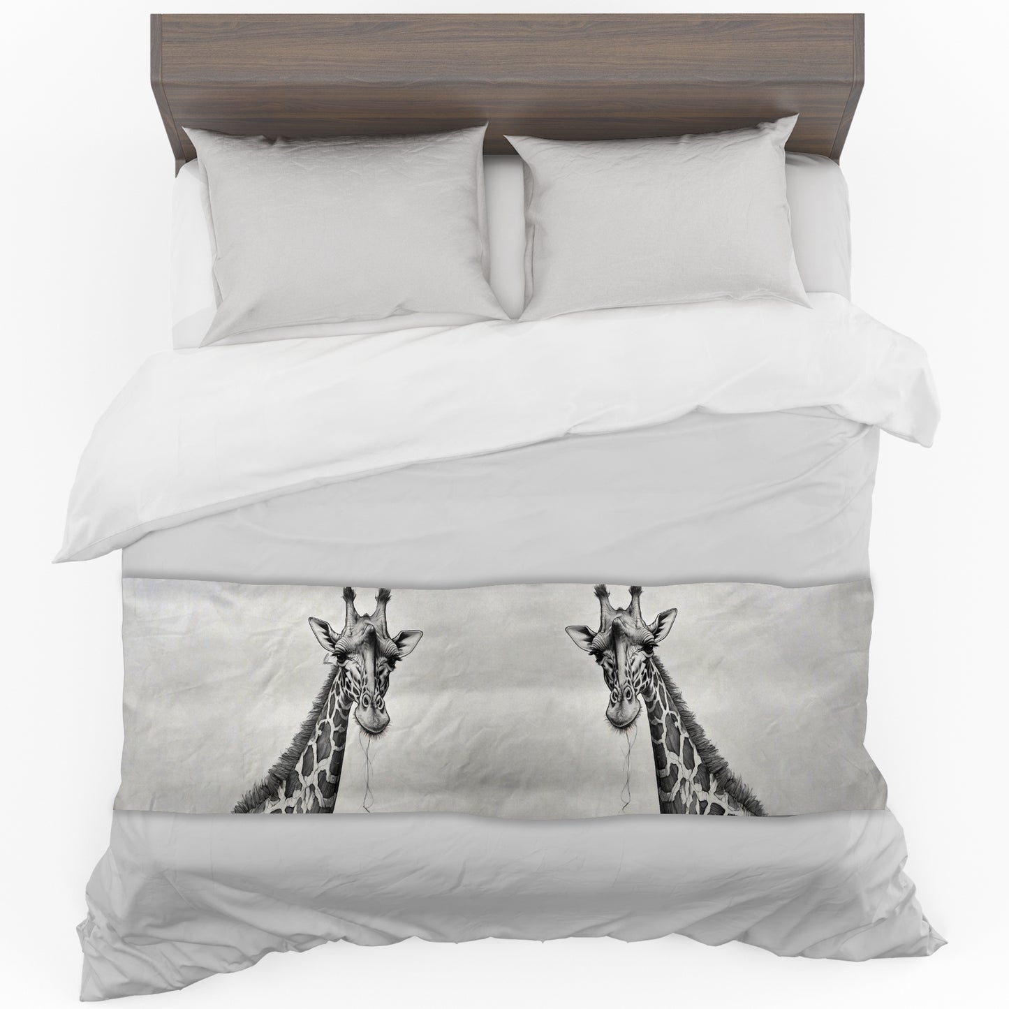 Giraffe Unraveling By Nathan Pieterse Bed Runner and Optional Pillowcases