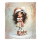 Girl & Teddy Toddler Fleece Blanket