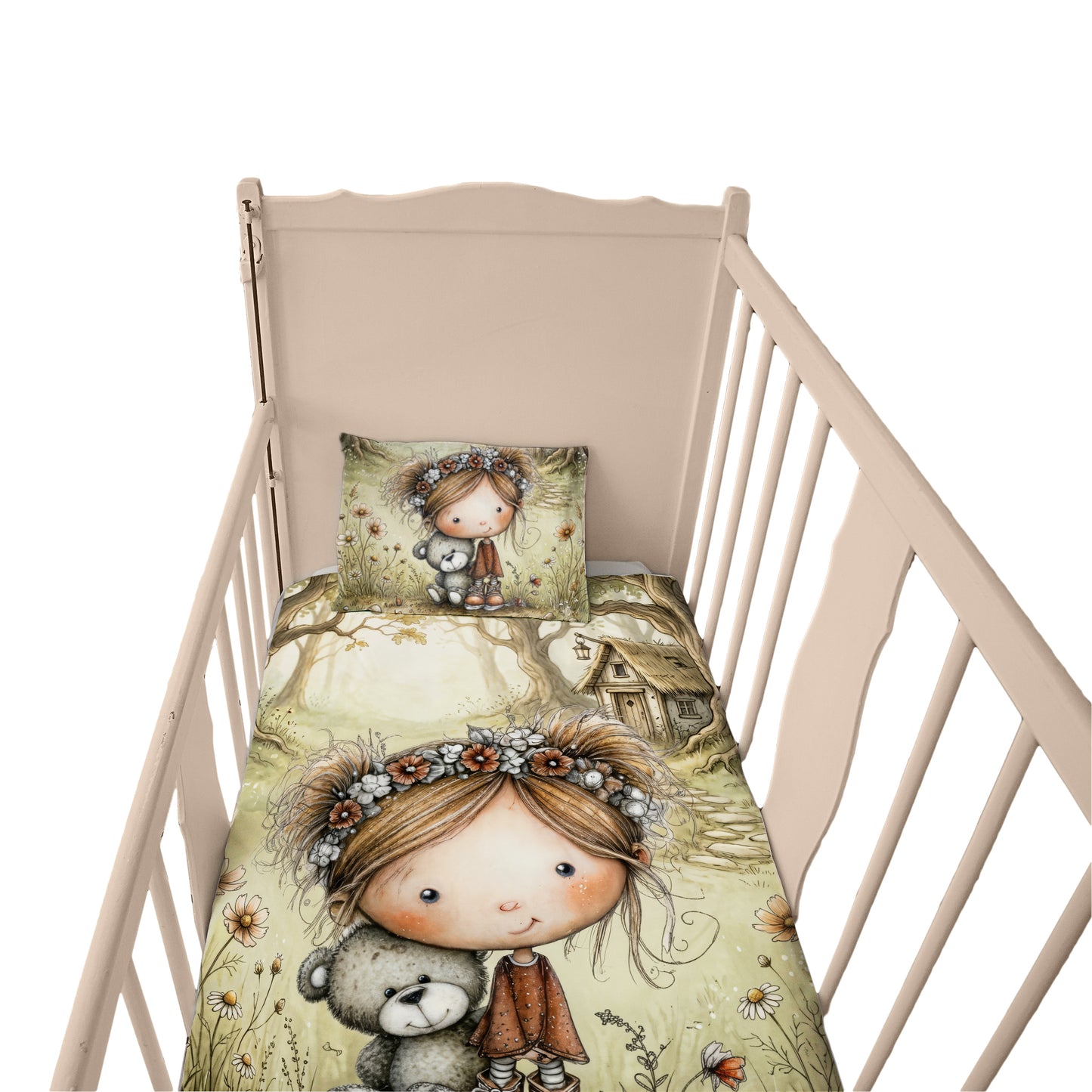 Girl in the Forest Cot Set