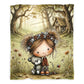 Girl in the Forest Toddler Fleece Blanket