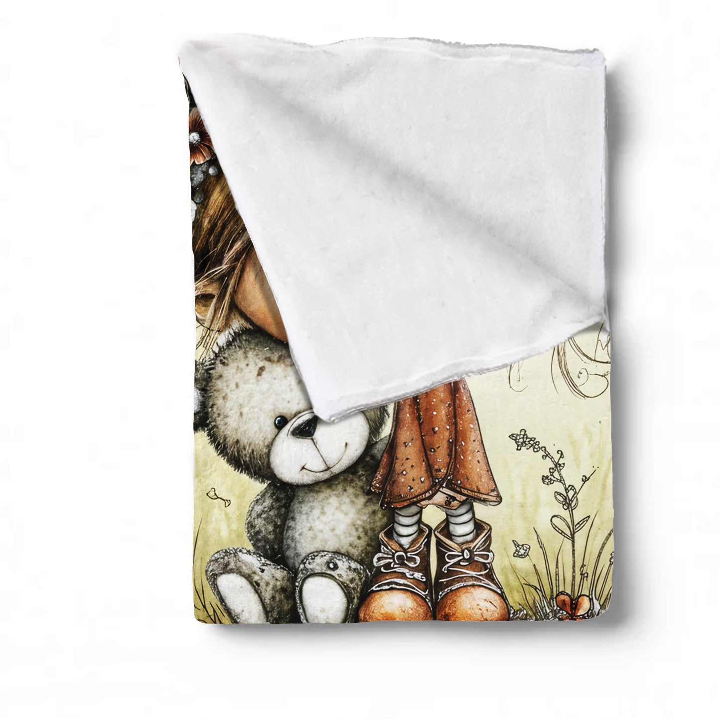 Girl in the Forest Toddler Fleece Blanket